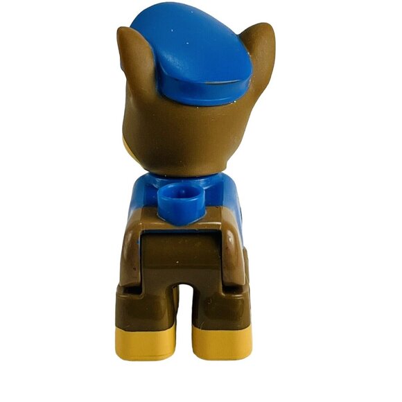 PAW Patrol Pup Lego Duplo Dog Mega Bloks figure Chase Toy Blue Uniform - Picture 3 of 8